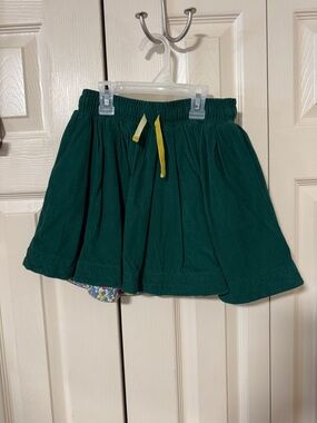 Mini Boden Kids Green Skirt with Yellow Tie Waist size 8-9
